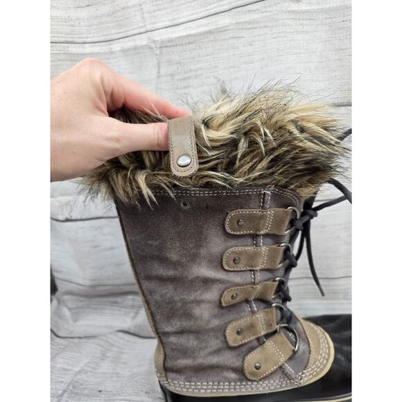 Sorel Joan of Arctic Snow Brown Waterproof Leather Women's Boots NL1540 Size 9 - Picture 10 of 15